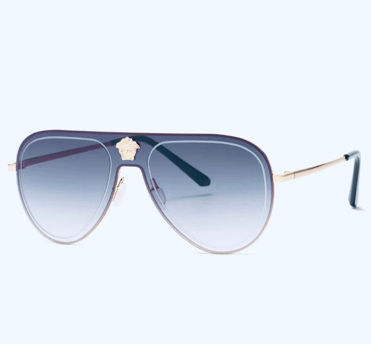 REV Golden Frame Blue Shade Unisex Sunglass SUN012