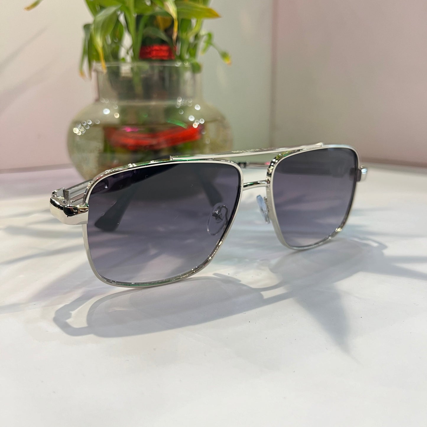 Uol Silver Frame Black Shade Heavy Quality Sunglass 51514819130 ￼