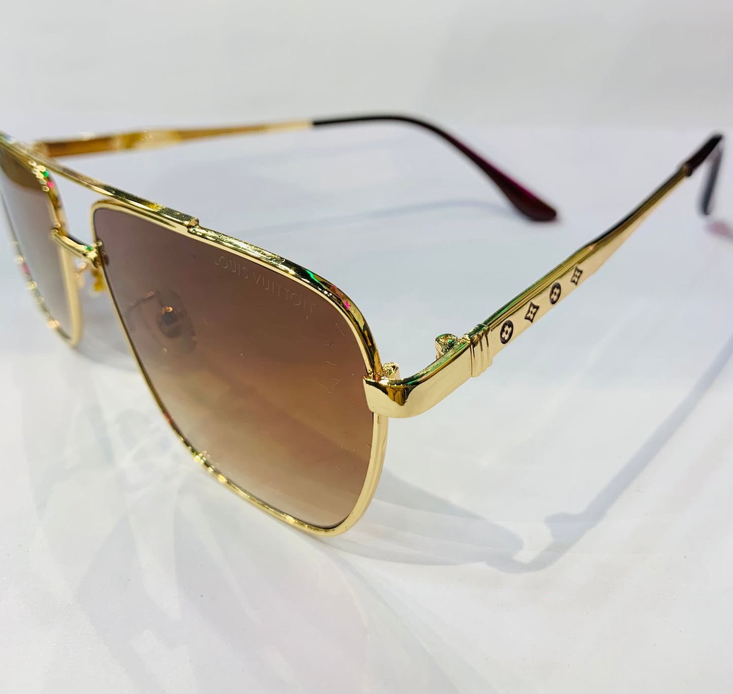 UOL Golden Frame Brown Shade Premium Quality Sunglass MY364 58 16-140