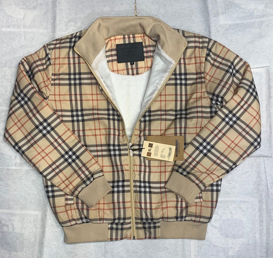 RUB Cream Colour With Rub Check Print Premium Quality Puffer Jacket 93305