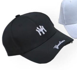 YN Black Colour With White Front Logo Cap 79801