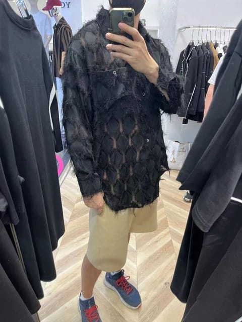 Black Colour With Transparent Premium Quality Shirt 63670
