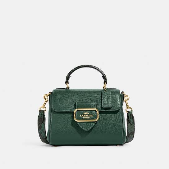 AOC Green Colour With Premium Quality Front Logo Ladies Handbag Ladies Bag 9167