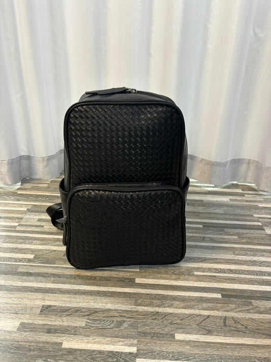 BV TOB Black Colour Leather Unisex Imported Backpack 987808