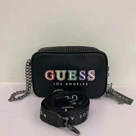 EUG Black Colour With Multi Colour Logo Premium Quality Ladies Bag 218899
