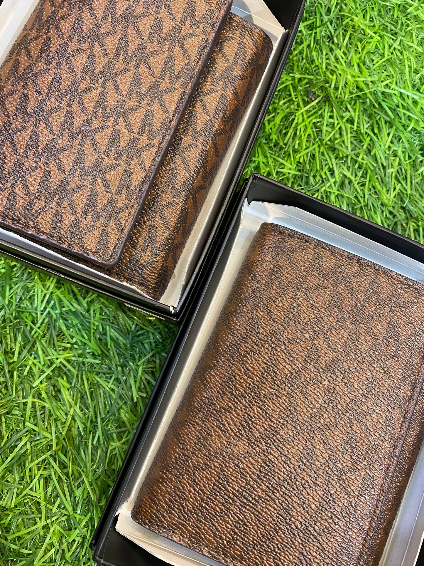 CIM Brown Colour KM print Leather Unisex Wallet 30307