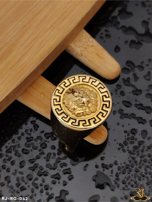 Gold Black Color Stainless Steel Premium Quality Men’s Ring 50324