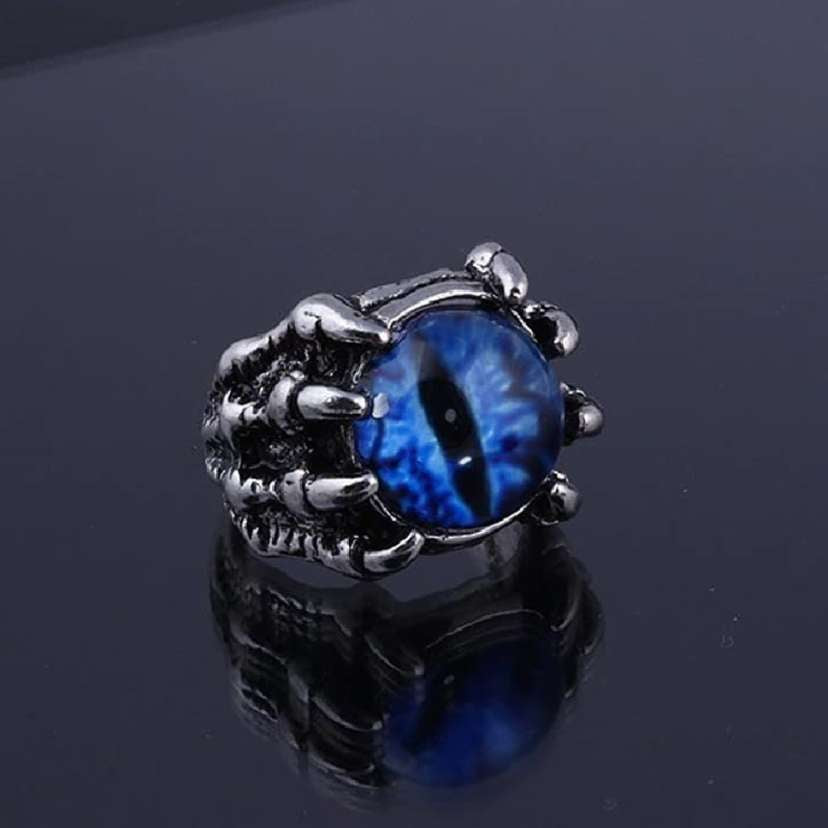 Silver Color Blue Stone Stainless Steel Premium Quality Men’s Ring 50334