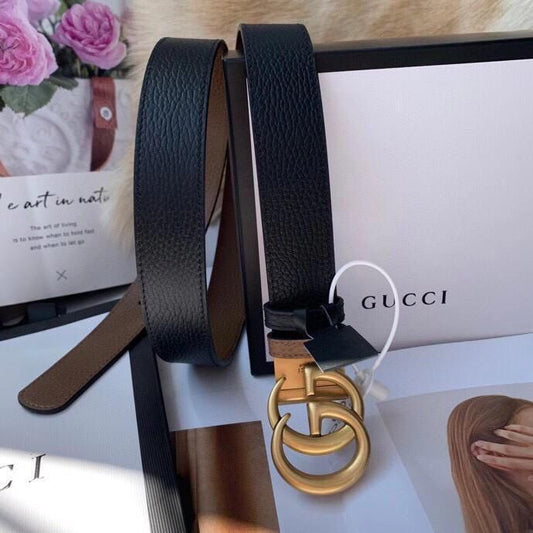 CUG Golden Buckle Black Men Belt 201102