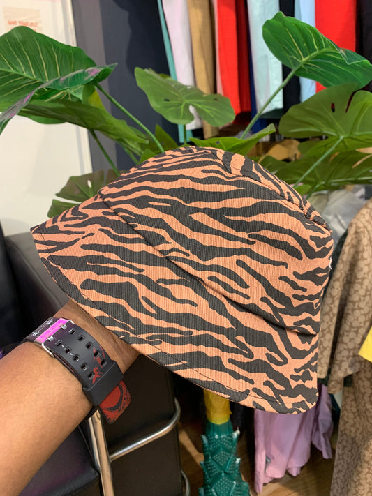 QIAYIER Brown Colour Zebra Print Premium Cap Hat 73006