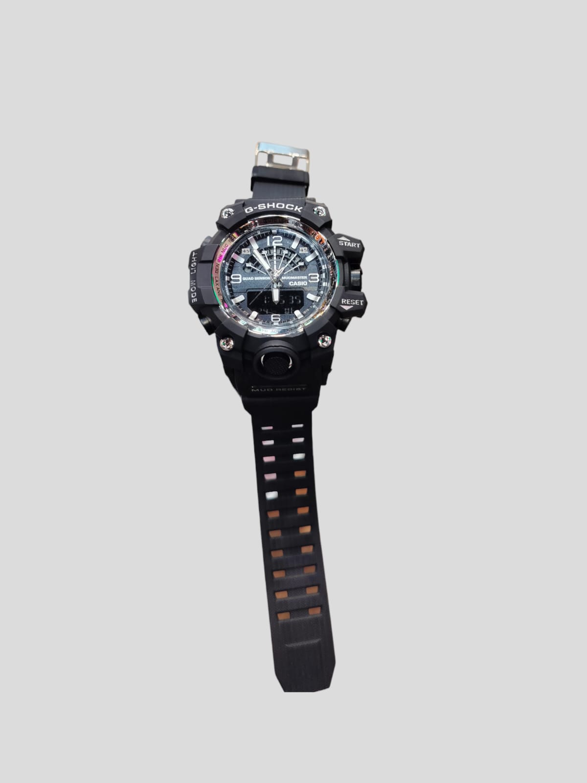 Oshg  Black Strap Silver Black Dail Water Resistance Sports Watch 402112