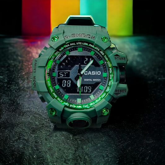 Oshg  Green Strap Green Dail Water Resistance Sports Watch 402114