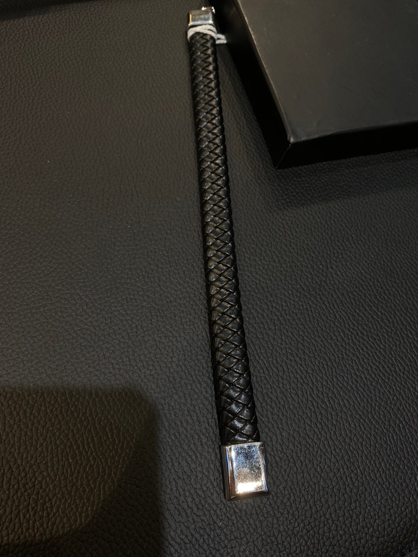 Black Colour Unisex Leather Bracelet 987048