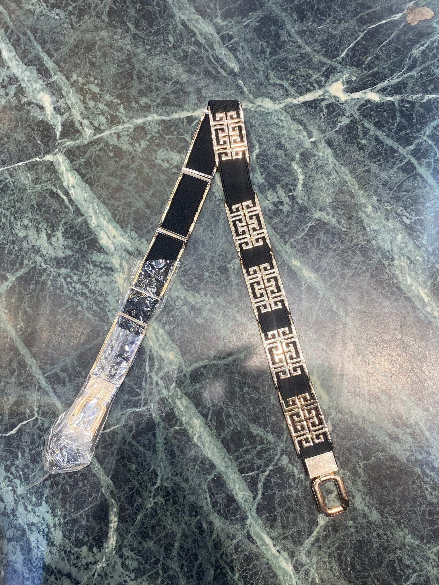 REV VER Gold Buckle Black Strep Girls Belt 987265