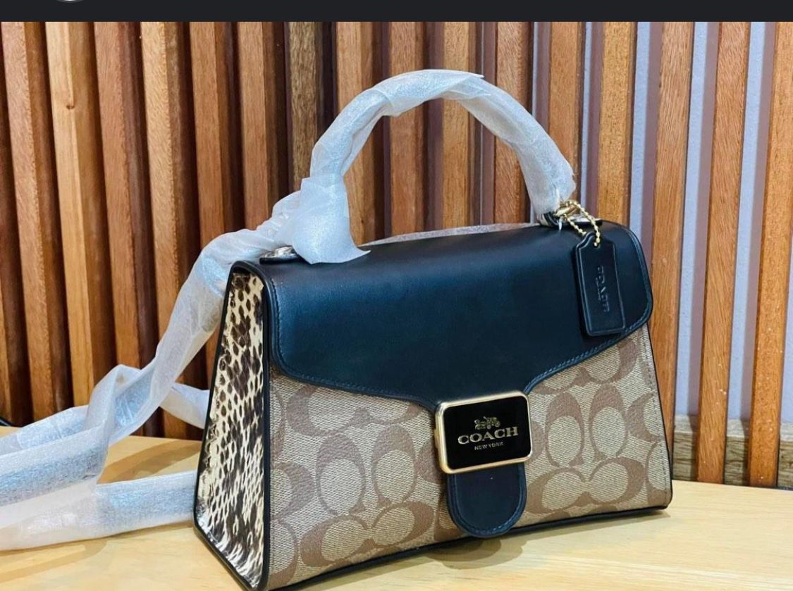 AOC Brown Black Colour Ladies Side Sling Bag 6642