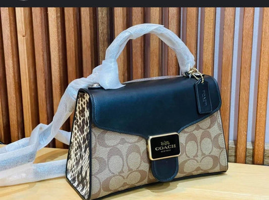 AOC Brown Black Colour Ladies Side Sling Bag 6642