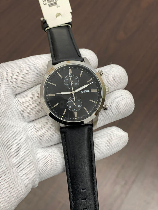 SOF Black Strap Silver Ring Black Dial Men’s Watch 901656