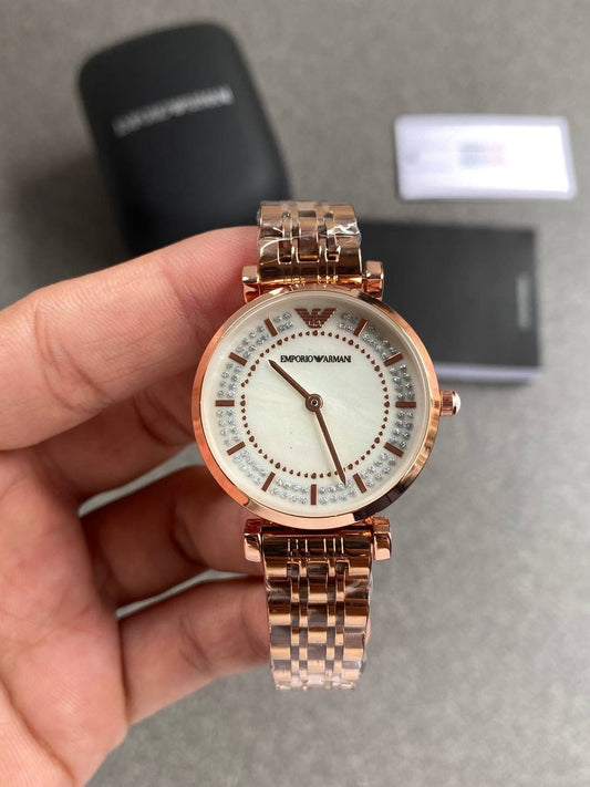 Mra Copper Chain White Dial Ladies Watch 901674