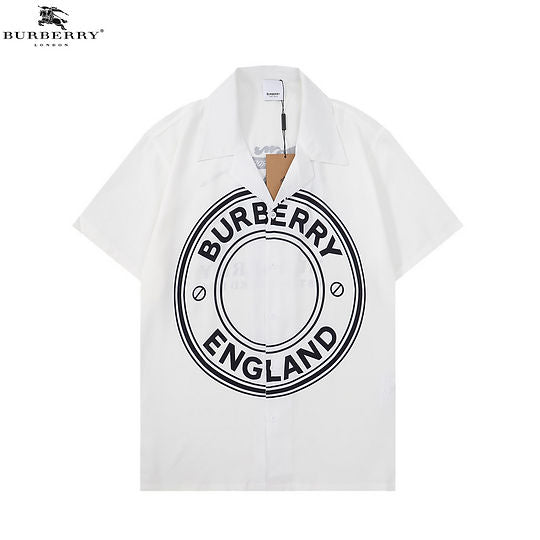 RUB White Colour With Front Back Black Print Premium Quality Half Sleeve Shirt 2802