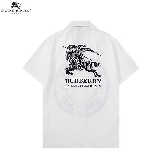 RUB White Colour With Front Back Black Print Premium Quality Half Sleeve Shirt 2802