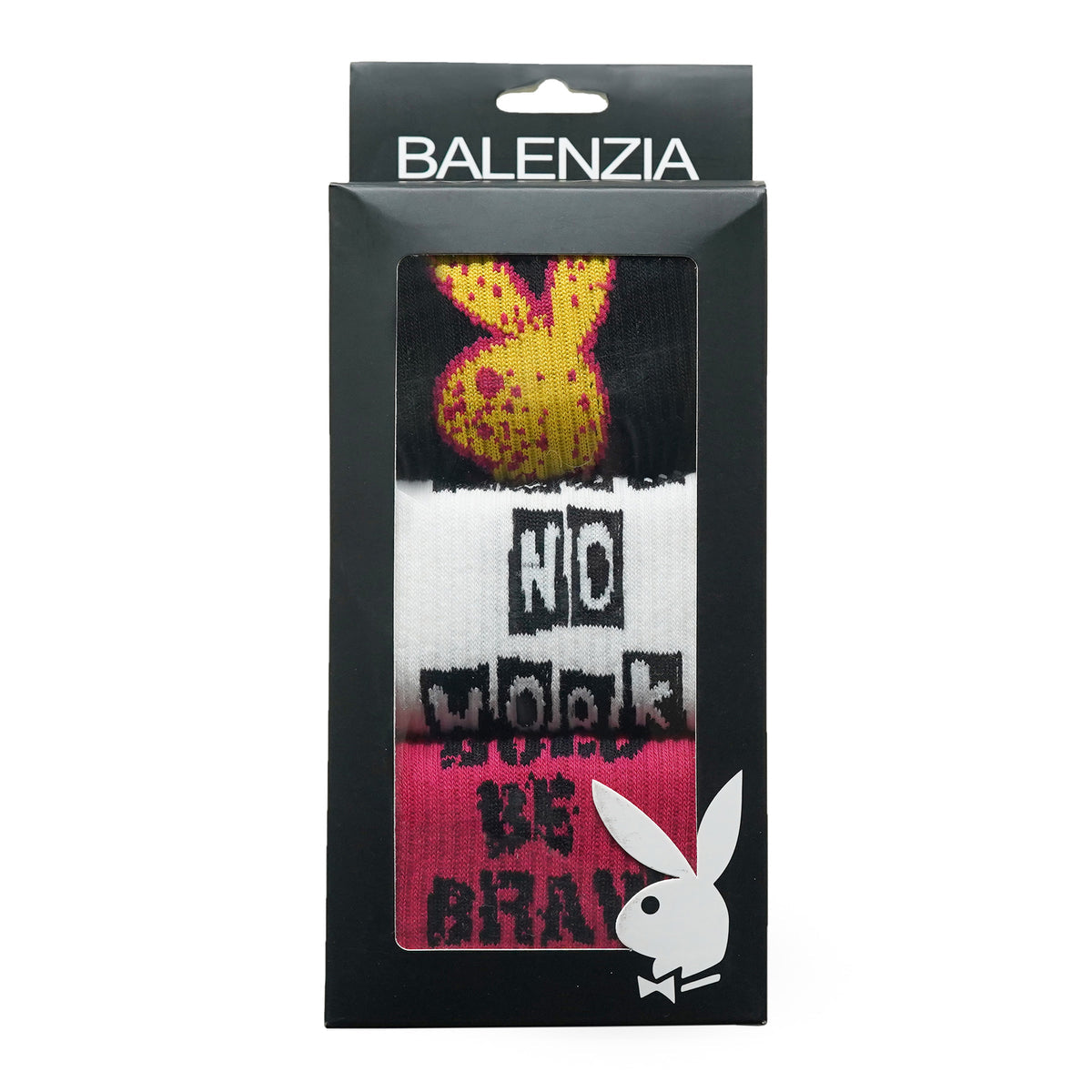BALENZIA MEN'S PLAYBOY CREW SOCKS | FUN COLLECTION | 3-PACK | FREE SIZE