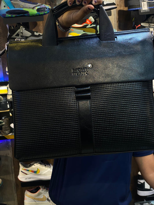 NOM MON Black Colour With Multiple Zipper Laptop Bag 33081