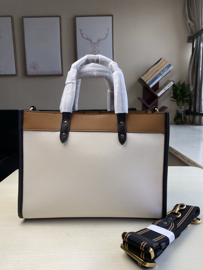 AOC COA White Tan Colour Heavy Quality Mini Tote Sling Bag With Box 25677