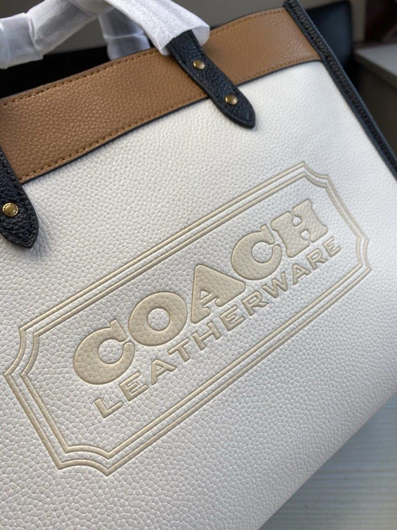 AOC COA White Tan Colour Heavy Quality Mini Tote Sling Bag With Box 25677