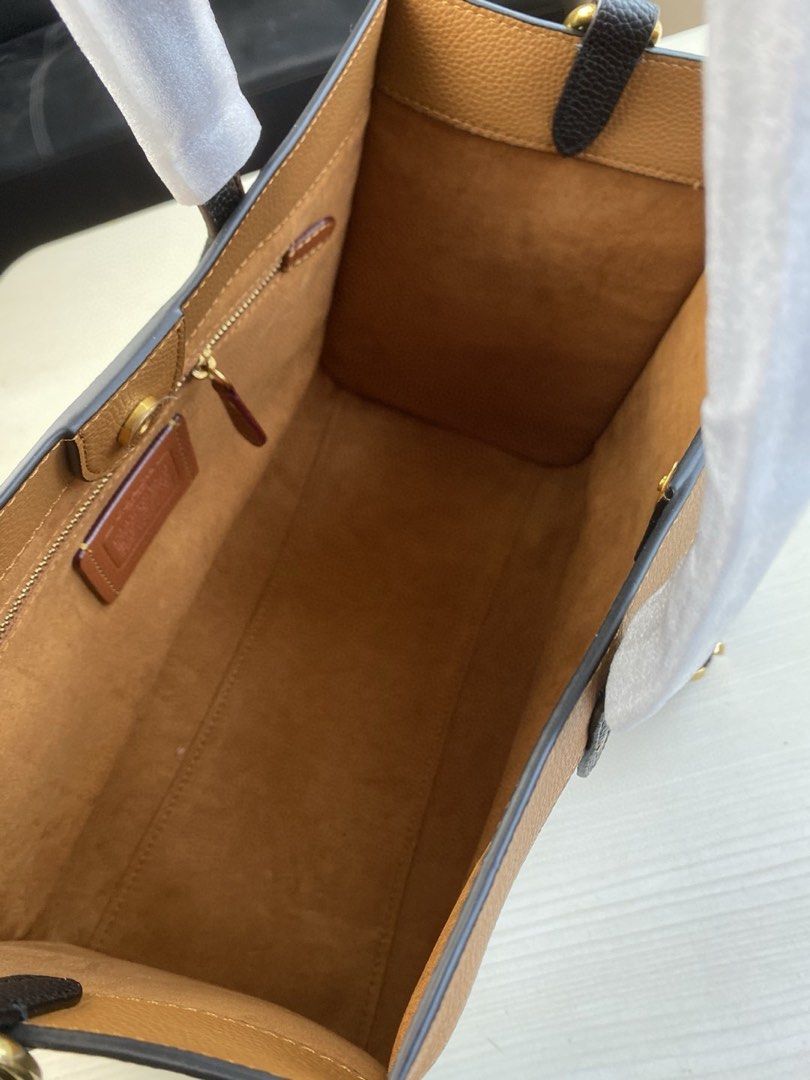 AOC COA White Tan Colour Heavy Quality Mini Tote Sling Bag With Box 25677