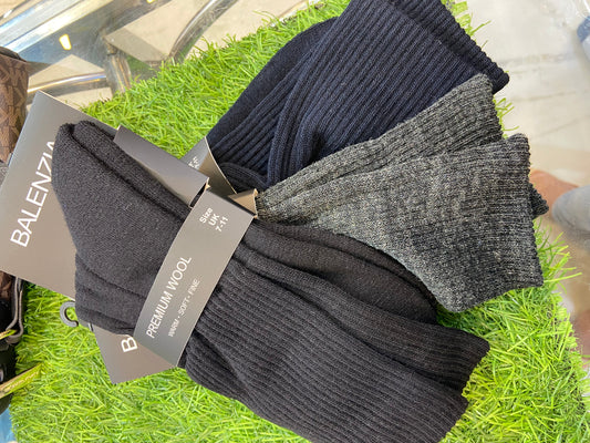 BALENZIA MEN'S FORMAL, CASUAL STRIPED CALF LENGTH/CREW LENGTH SOCKS(PACK OF 4 PAIRS/1U)MULTICOLORED