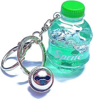 Acrylic Glass Bottle Keychains for Girls Multipurpose keychain | Floating Oil keychain | Jelly Keychain - Multi-Colour - for Size see images Sprite 902014