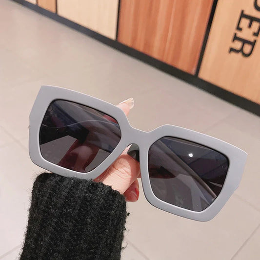OID Matte Grey Black Blue Frame Black Shade Premium Quality Unisex Sunglass SUN038
