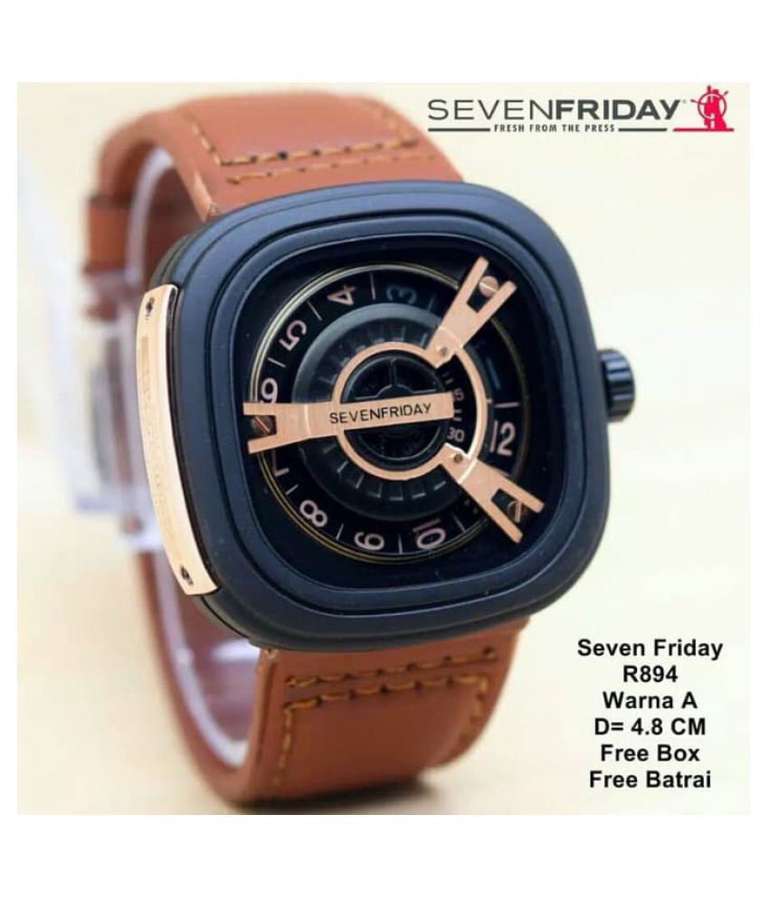 Tan Square Dialed Fashion Quartz Watch For Men 220523
