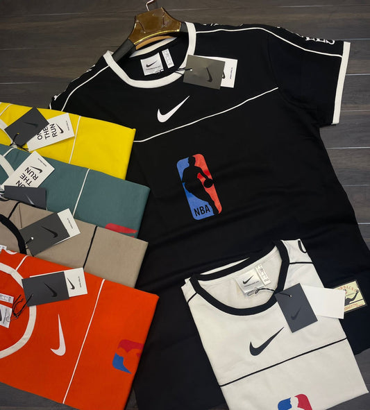 KIN NBA Print Orange Colour TShirts