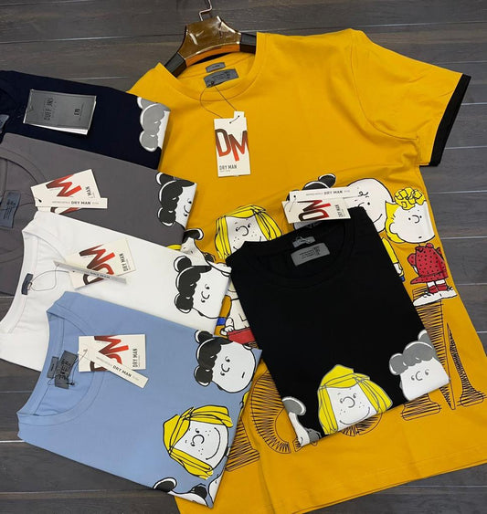 Black Dry Man DM Print T - Shirts