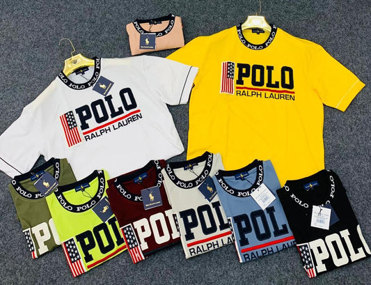 Yellow LOP RL Print T - Shirts
