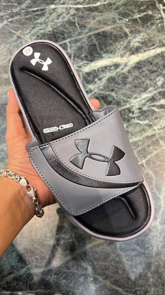 Grey  Colour Valcro Slipper Und Dnu 4D Form Heavy Quality