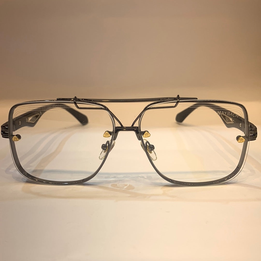 YAM Sliver Frame Transparent Shade Unisex Sunglass Z62 57 19-140