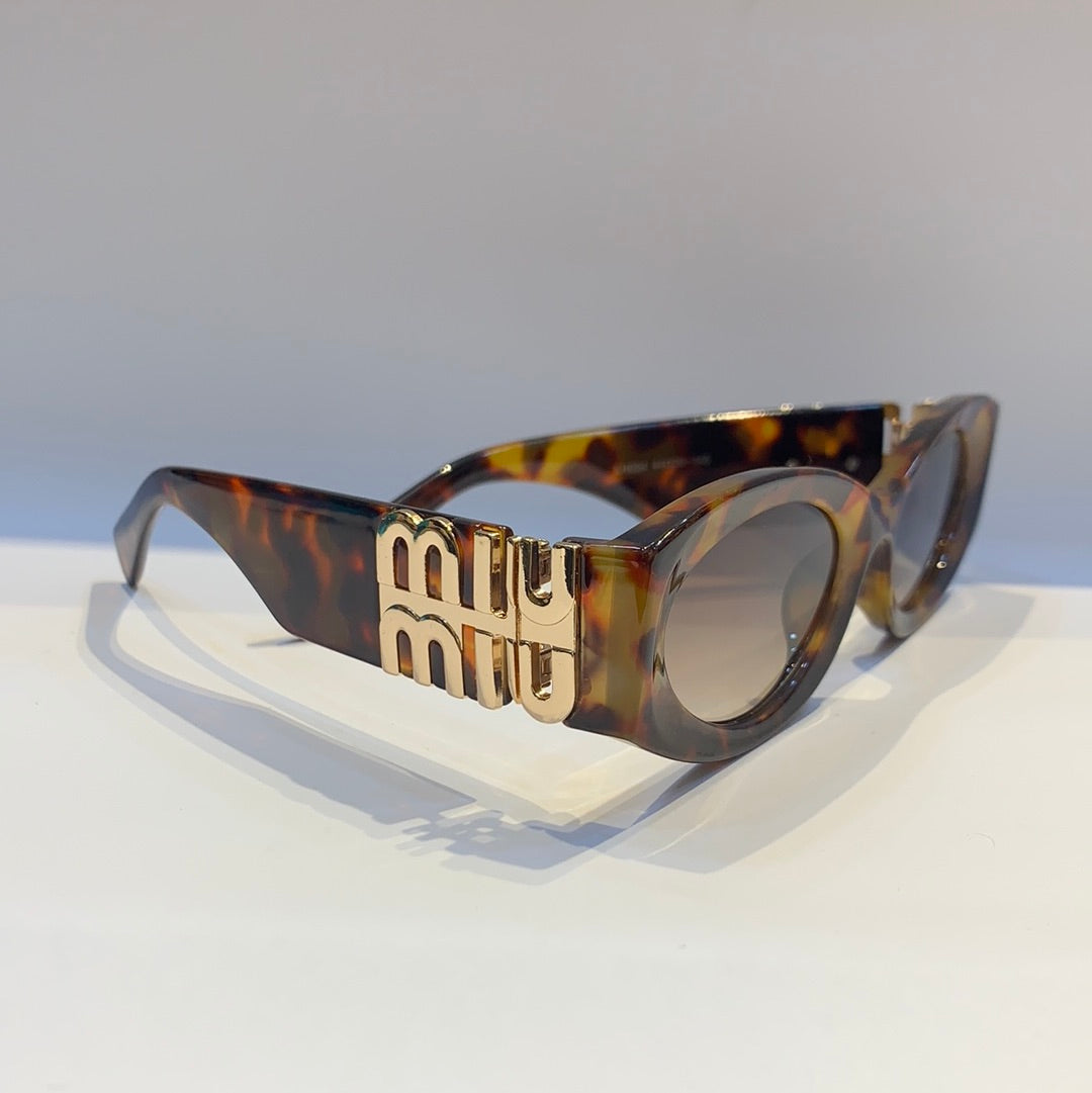 Uim Miu Leopard Frame Brown Shade Sunglass LH05444 20-145
