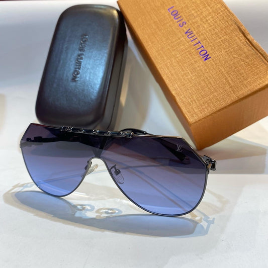 UOL Black Frame Blue Shade Unisex Branded Sunglasses 2A371 56 15-127