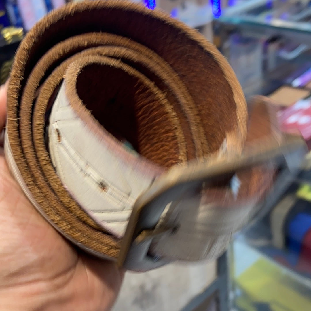 White Genuine Leather Belt for Men