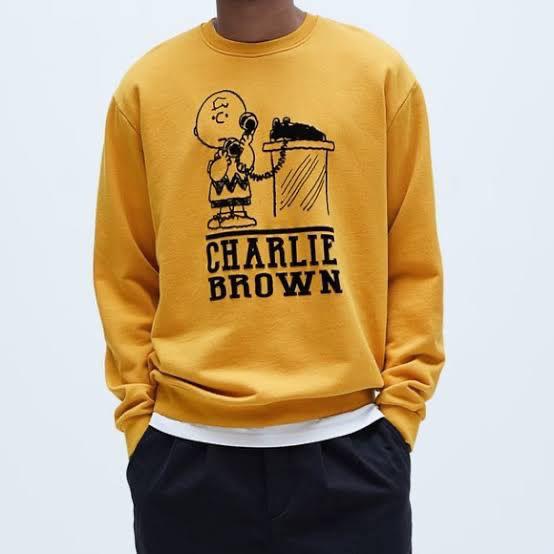 Zr Yellow Colour Charlie Brown Sweatshirt 1105044