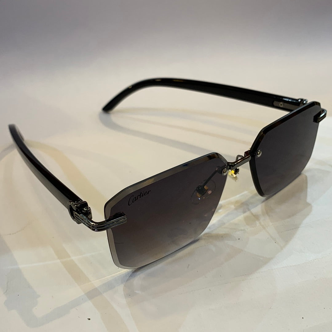 RAC Frameless black Shade black stick sunglasses