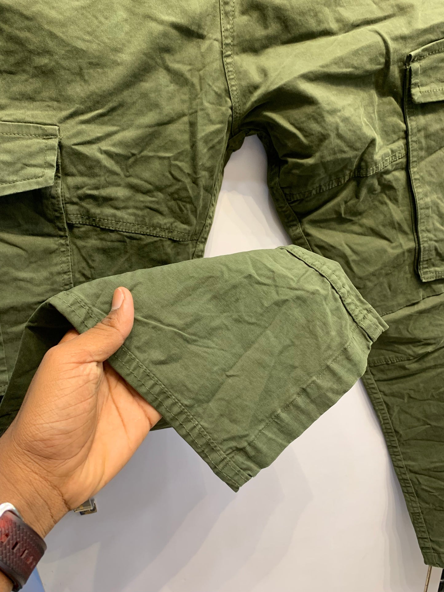 Blank Stitch Dark Green Colour With 6 Pocket Cargo 1105015