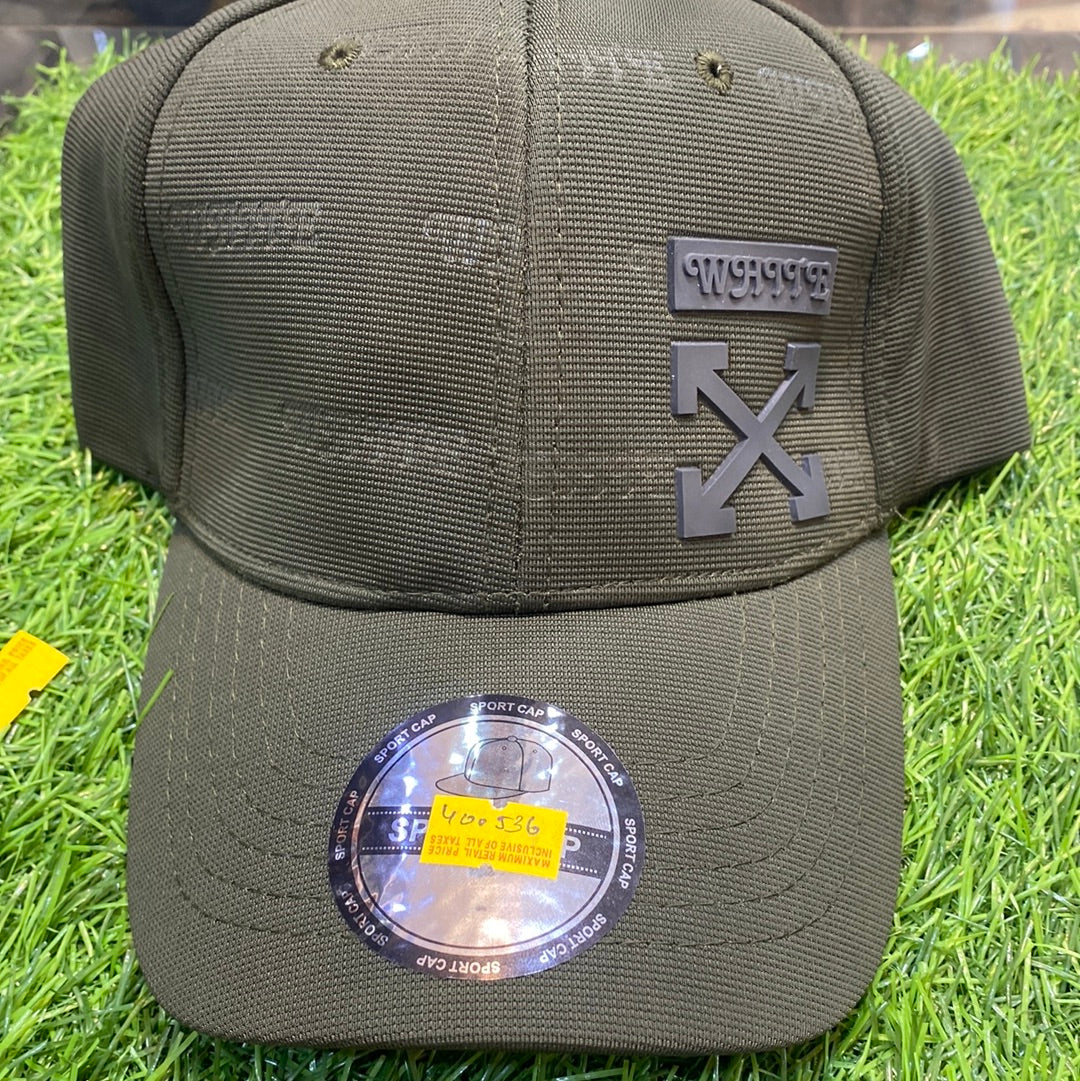 Flax Olive Green Colour Off White OF FO Cap
