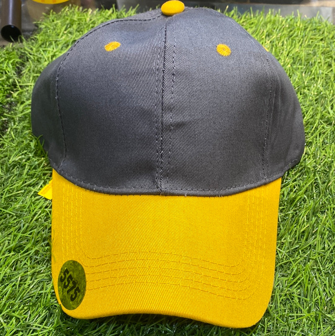 Dark Grey Yellow Colour 5575  Printed Cap