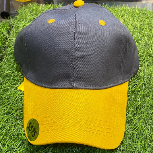 Dark Grey Yellow Colour 5575  Printed Cap