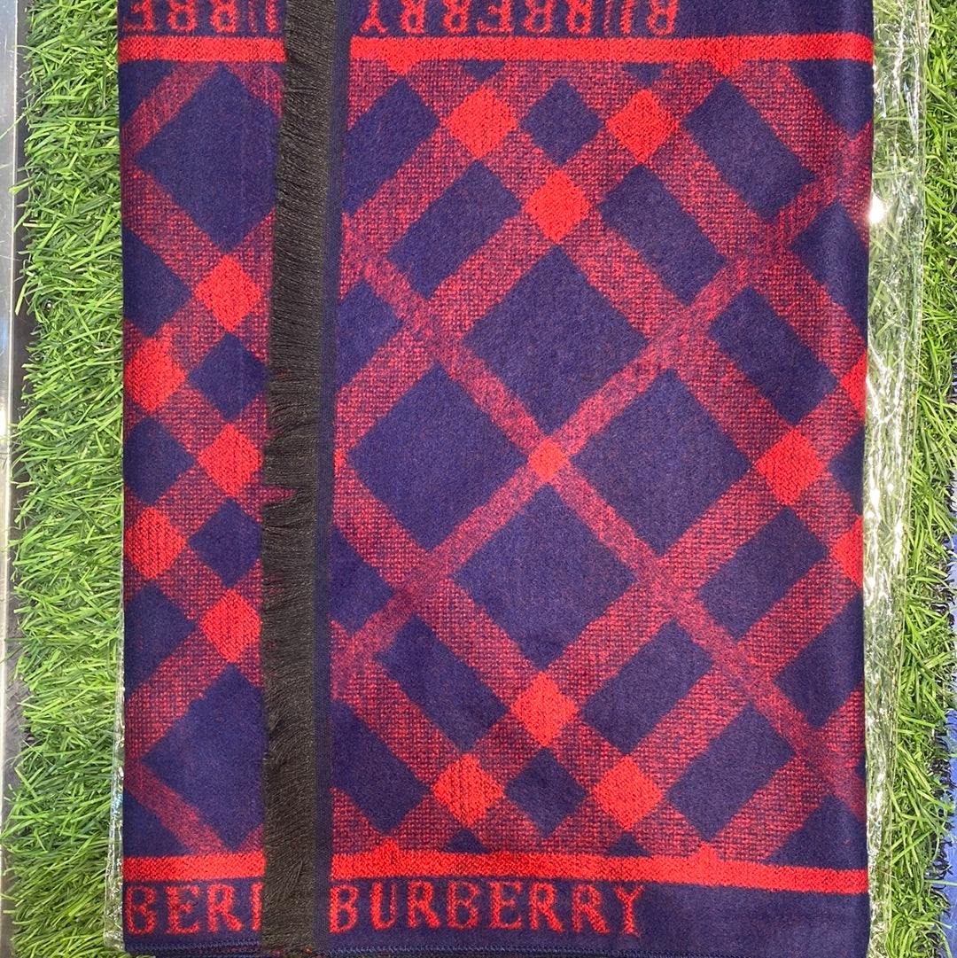 Bur Rub Navy Blue Red Colour With Red Line Bur Logo Imported Muffler 49092