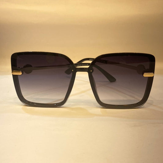 CUG Black Gold Frame Black Shade Unisex Sunglasses A30127 65 13 148