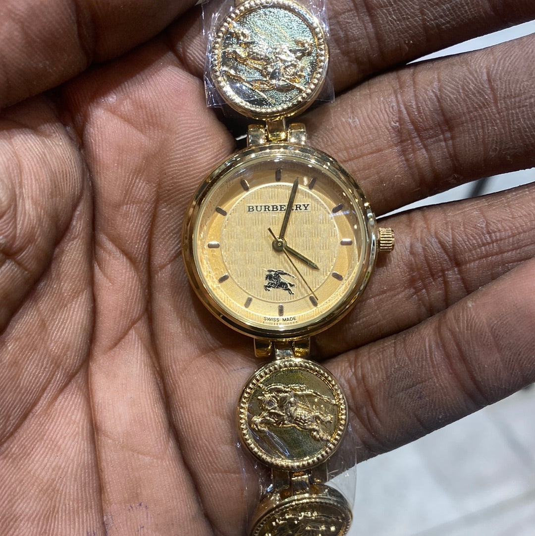 Rub Gold Chain Gold Dial Ladies Watch 493125
